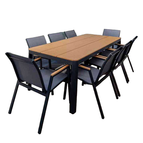Lot de 8 Chaises CESAR en aluminium et polywood