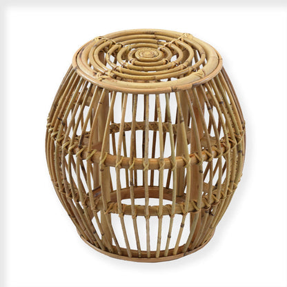 Table d'appoint Hortense - 43 x 43 x 43 cm - rotin - naturel