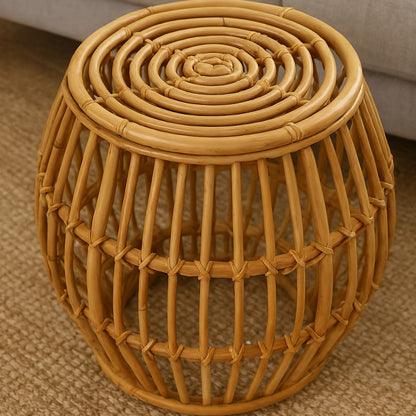 Table d'appoint Hortense - 43 x 43 x 43 cm - rotin - naturel