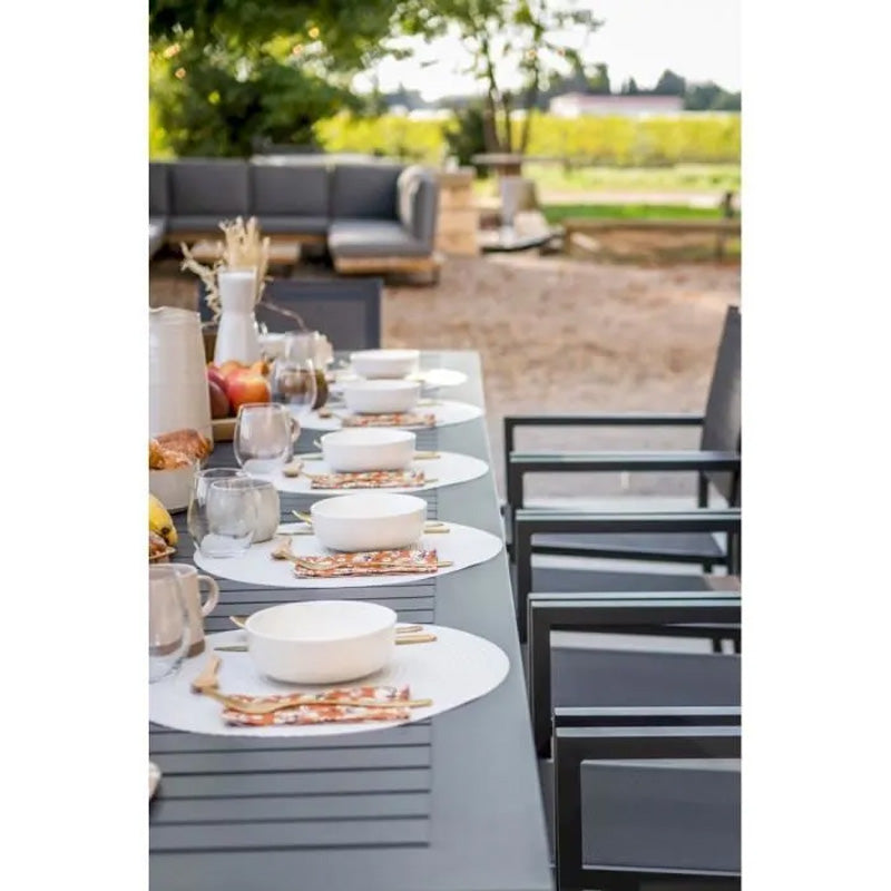 Table JEAN  10 places Anthracite Extensible CEZARE