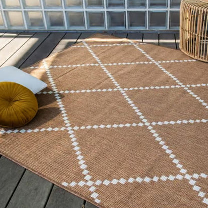 Tapis d'intérieur ETHNIK - 120 x 160 cm - marron & ivoire