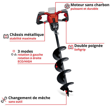 Tarière sans fil GP-EA 18/150 Li BL-Solo Power X-Change 18 V EINHELL 3437000 (Produit seul)
