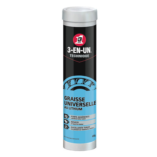 Cartouche de Graisse universelle au Lithium WD-40 33094 3 en 1 technique 400 g