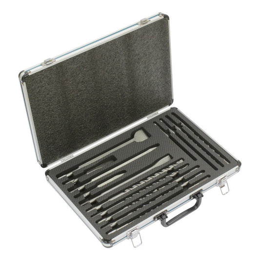 Coffret de 12 forets, 2 pointes, 3 burins MAKITA B-64680 à emmanchement SDS-PLUS