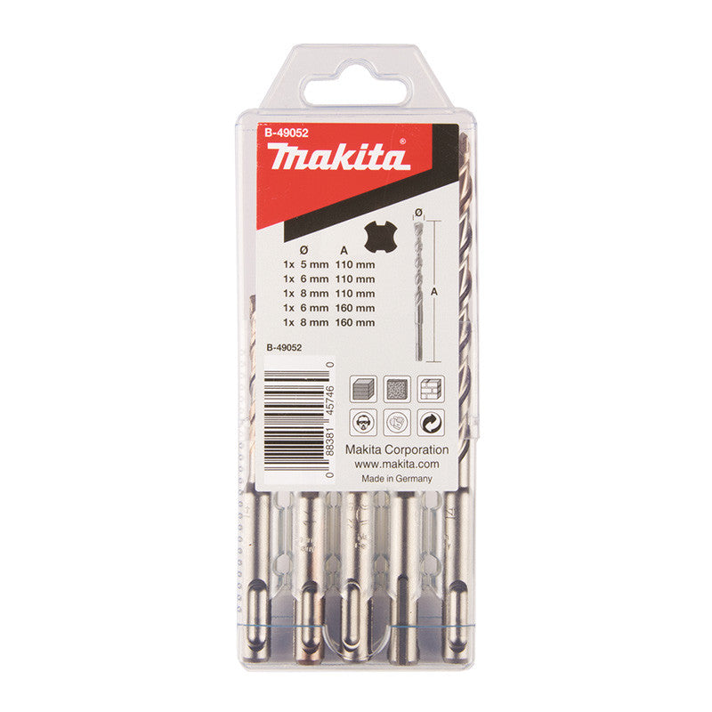 Coffret de 5 Forets 2 taillants V-Plus B-49052 MAKITA à emmanchement SDS-Plus