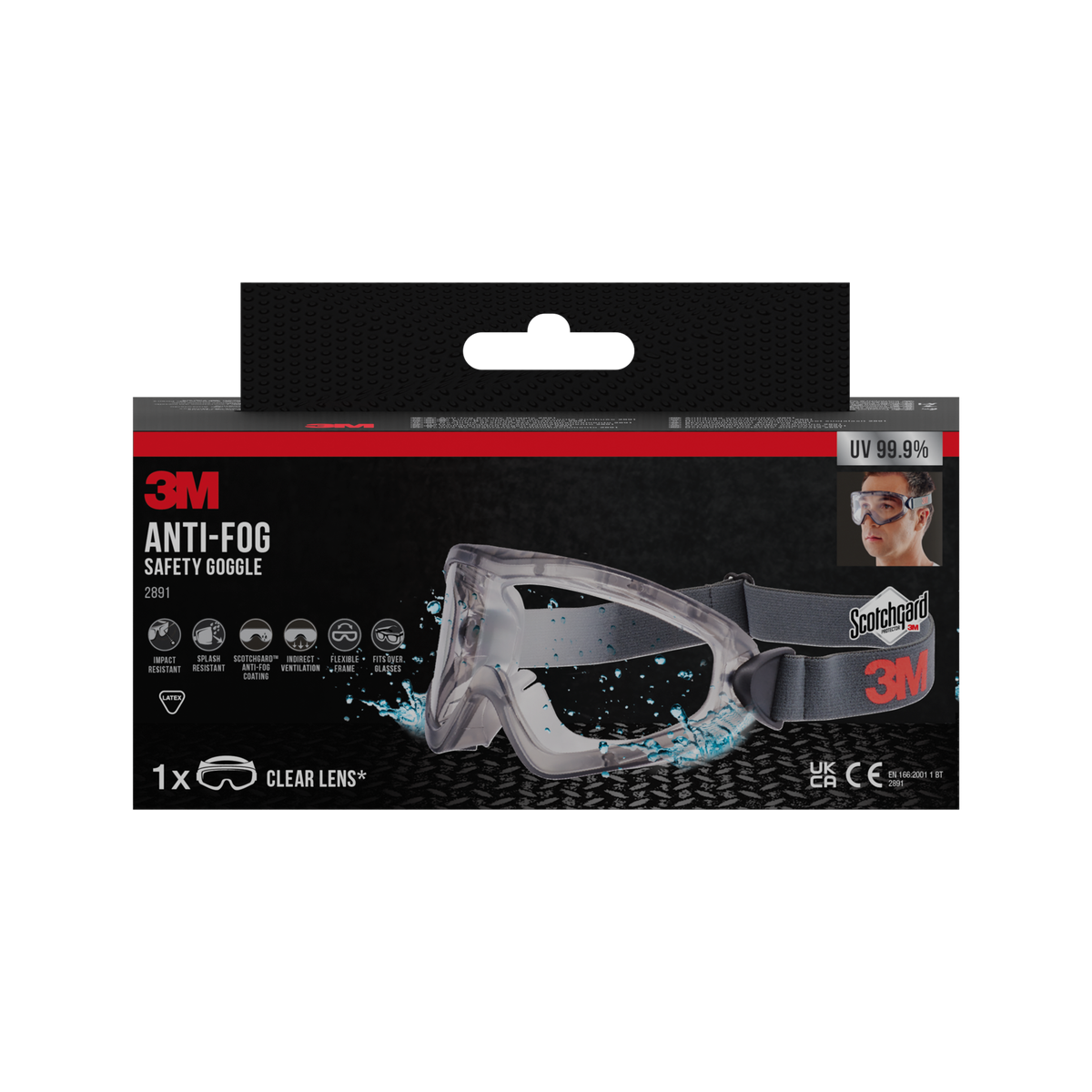 Lunette-masque grand confort 3M™ 2891S Scotchgard™