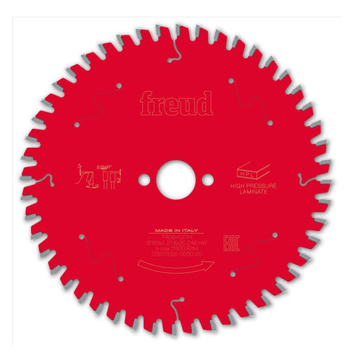 Lame FREUD HPL pour scie circulaire diam 160 mm alésage 20- 48 dents
