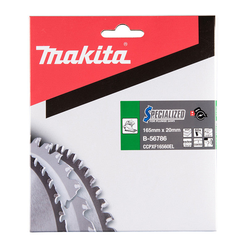 Lame pour scie circulaire TCT spécialisé MAKITA B-56786 165x20mm, 60 dents
