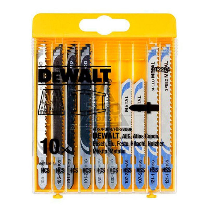 Lames de scie sauteuse pour bois et métal en T DEWALT DT2294-QZ en coffret de 10 lames