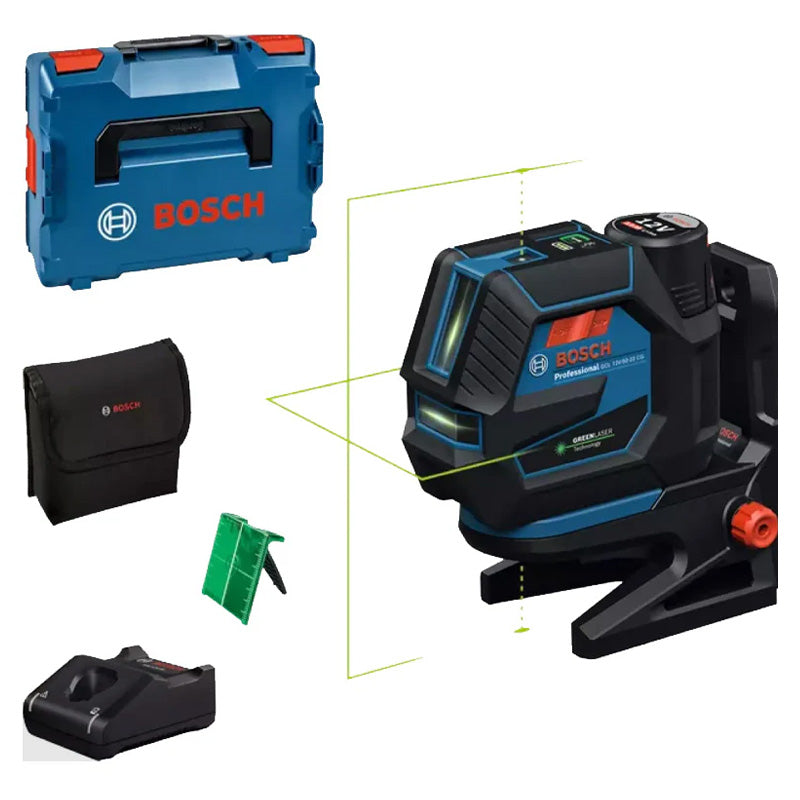 Laser combiné  BOSCH GCL 12V-50-22 CG + Support RM 20 + Batterie GBA 12V 2.0Ah en L-Boxx