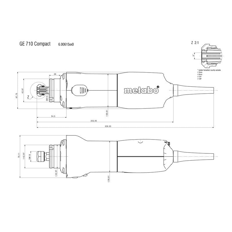 Meuleuse droite filaire GE 710 Compact METABO 600615000