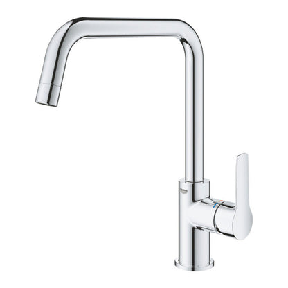 Mitigeur évier START GROHE 30470000 QuickFix Plus - bec haut- rotation 150° - chrome