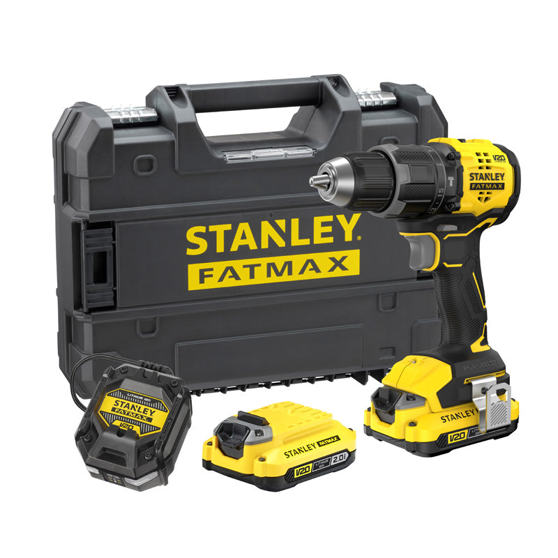 Perceuse Visseuse À Percussion 60 Nm Brushless - Lithium 18V - 2 Batteries 2 Ah En Kit  - SFMCD716D2T-QW STANLEY FATMAX V20