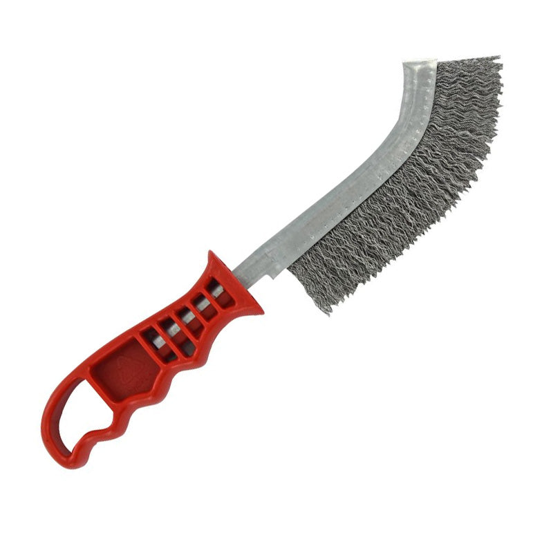 Tivoly   Brosse ERGONOMIQUE - convexe - Garniture ACIER ondulé
