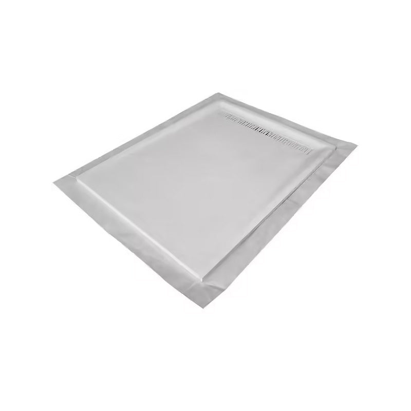Receveur résine MARMOX blanc imitation ardoise - grille caniveau excentrée