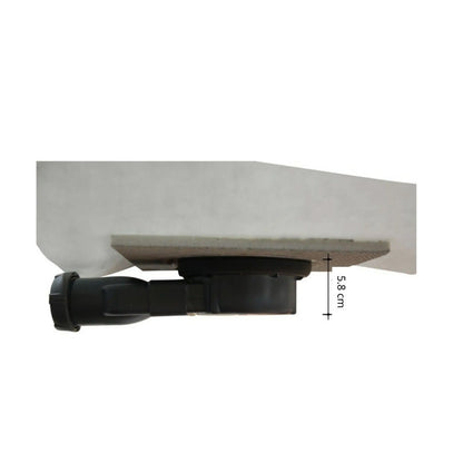 Siphon de sol à maçonner 20x20cm pour douche italienne ultra plat faible encombrement