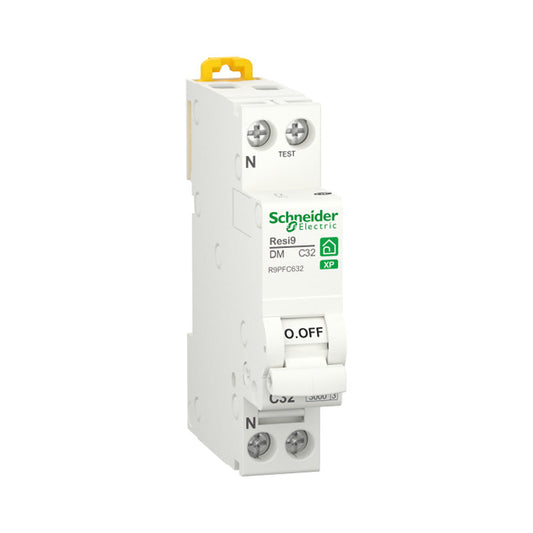 Disjoncteur SCHNEIDER R9PFC632 32A type C A vis 3kA 1P+N peignable Resi9 XP