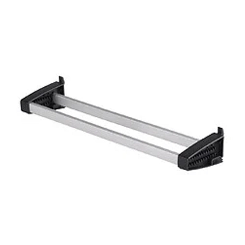 Etagère double barre à clipser - L50xP11cm
