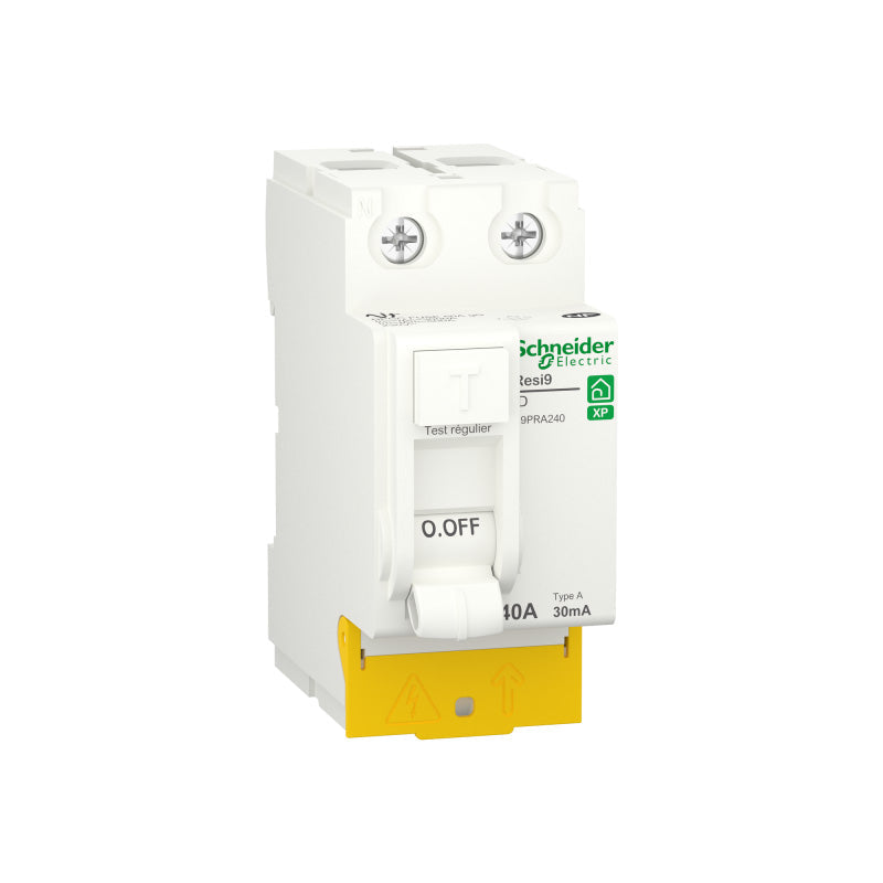 Interrupteur différentiel SCHNEIDER R9PRA240 40A type A 30mA 1P+N peignable Resi9 XP