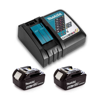 Pack energie MAKITA 197570-9 2 batteries BL1850B + chargeur DC18RC