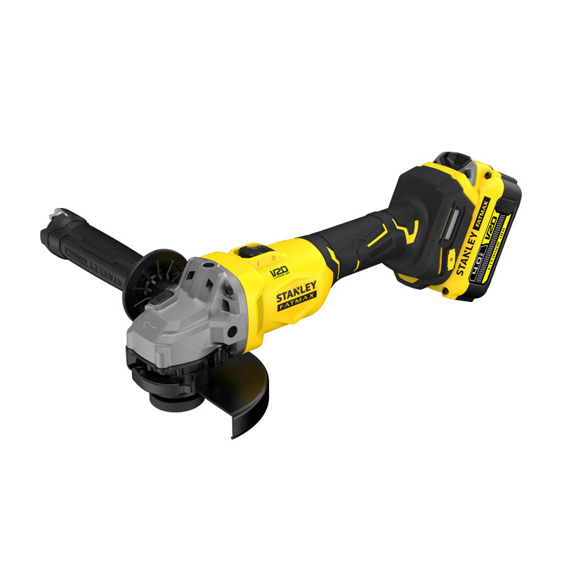 Meuleuse D'Angle 125 mm Brushless Lithium 18V - 1 Batterie 4 Ah En Kit Pro-Stack - SFMCG710M1T-QW STANLEY FATMAX V20
