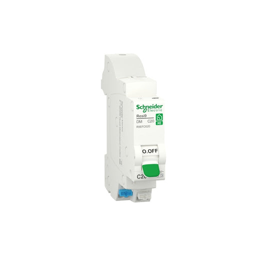 Disjoncteur SCHNEIDER R9EFC620 20A type C Auto 3kA 1P+N embrochable Resi9 XE