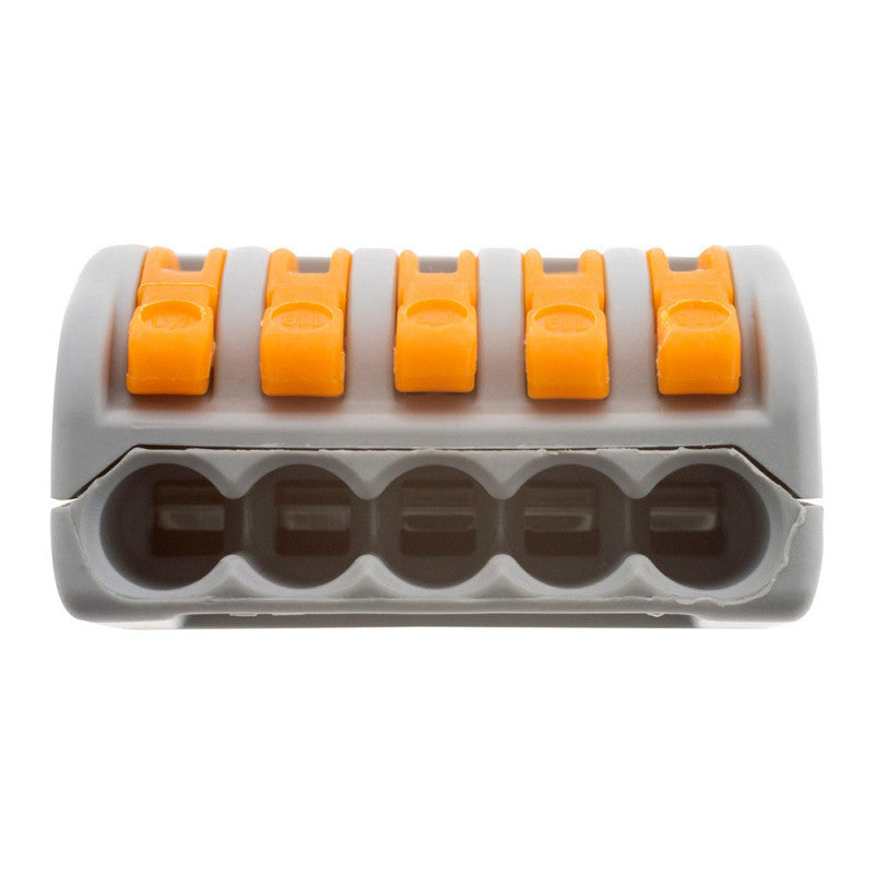 Pack de 30 bornes de connexion rapide a levier WAGO 5 entrées fil souple et rigide - S222