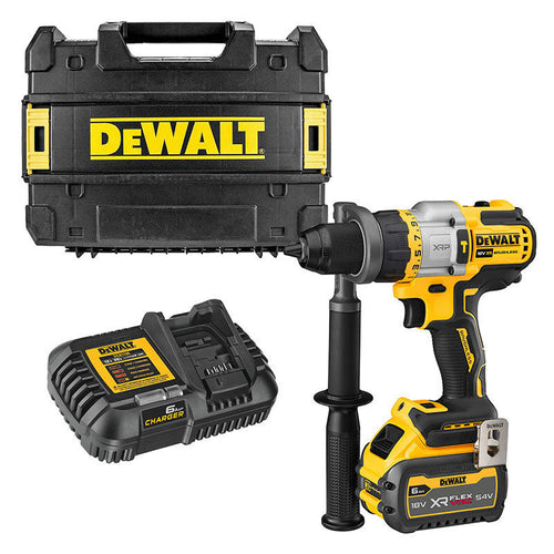 Perceuse visseuse à percussion 54V DEWALT DCD999T1-QW Brushless avec une batterie 6,0 Ah FLEXVOLT