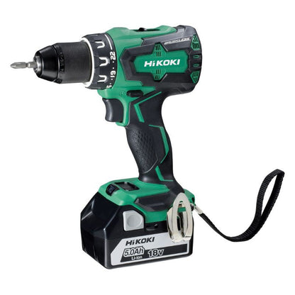 Perceuse visseuse HITACHI-HIKOKI DS18DBSLWJZ 70Nm 18V 5Ah Li-Ion Induction en coffret + 2 batteries + 1 chargeur
