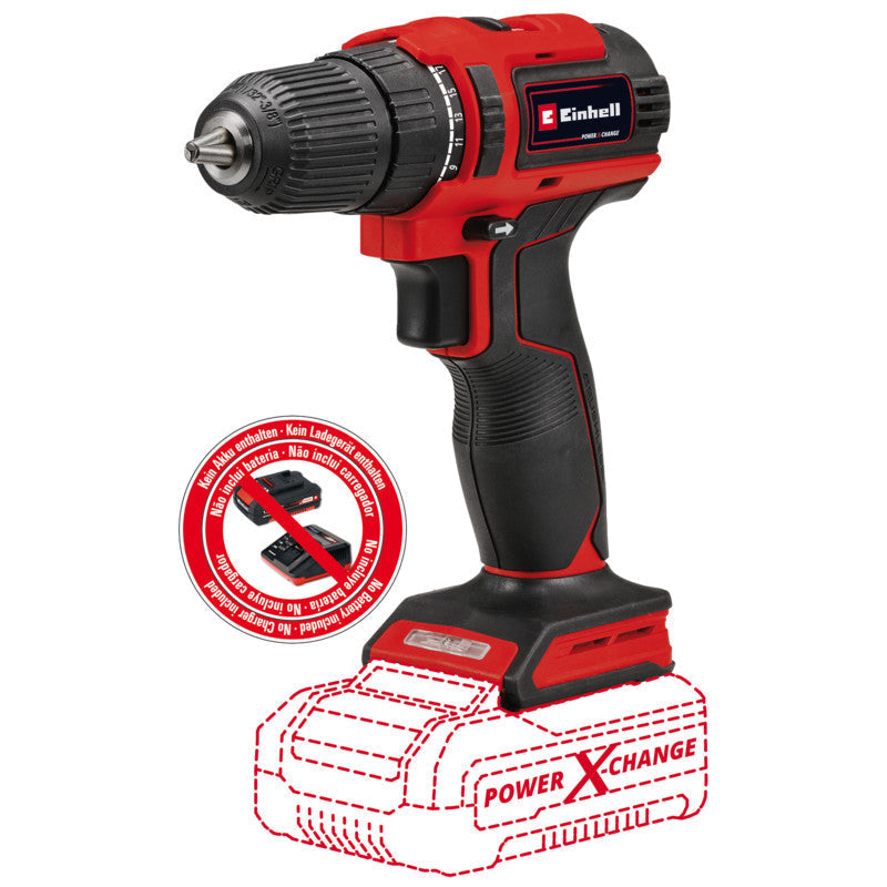 Perceuse Visseuse sans fil 18V 40Nm EINHELL TE-CD 18/40 Li BL Solo Power X-Change (vendu sans batterie)