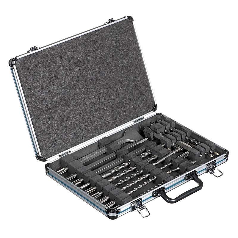 Perforateur burineur MAKITA HR2470 SDS-Plus 780W + Coffret 17 pièces D-42444