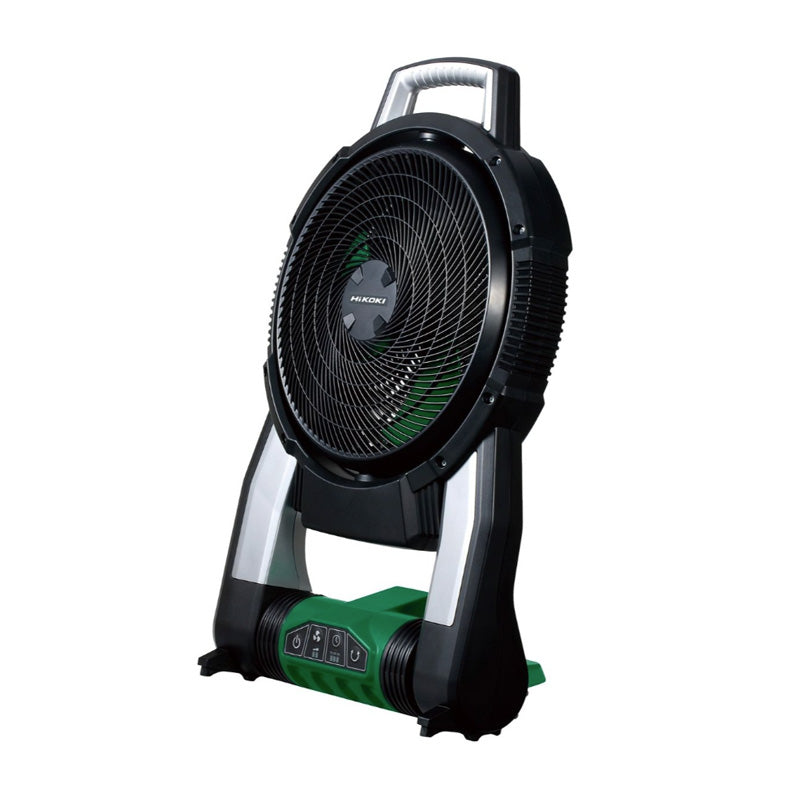 Ventilateur pivotant 18V inclus adapt. 220V Solo, 7,5 heures d’autonomie livré en carton, faible niveau sonore, vit de l’air réglable Basse 135m/s ou Haut 165m/s, temporisateur à 3 positions (1, 2, 4 h)