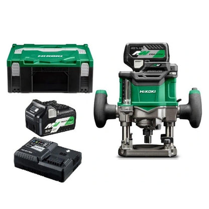 Défonceuse pince 12mm 2x36V 2,5Ah MV Brushless Hikoki M3612DAWPZ Vit variables, en coffret Hitcase Prof fraisage 50 mm