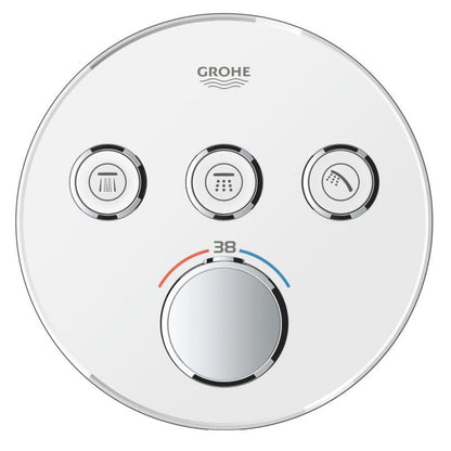 Thermostatique encastré GROTHERM SMARTCONTROL GROHE 29904LS0 - 3 sorties - blanc