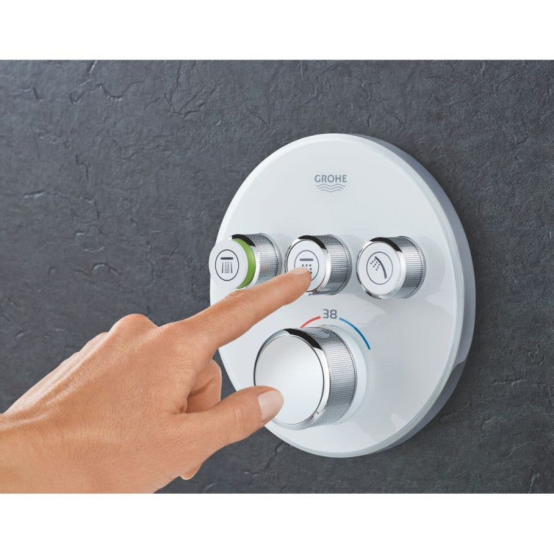 Thermostatique encastré GROTHERM SMARTCONTROL GROHE 29904LS0 - 3 sorties - blanc