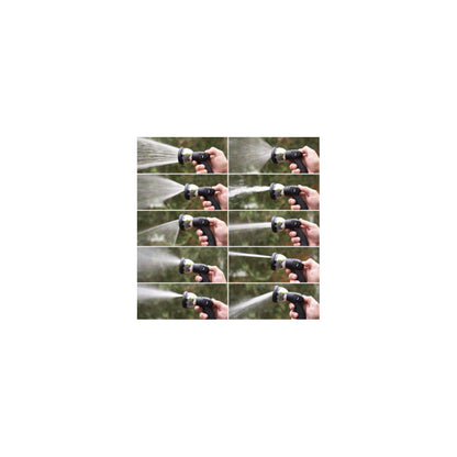 Tuyau extensible GREEN & GROW GG008573+GG006760 + pistolet multi-jets + Support en métal